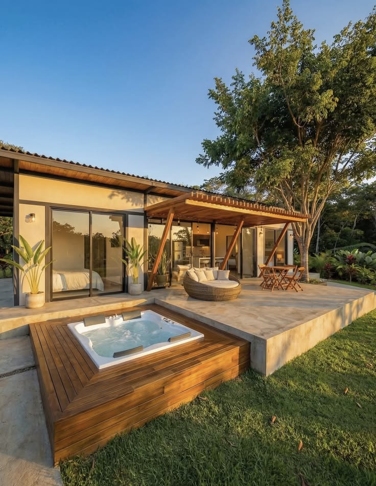 Foto professionale di villa con piscina
